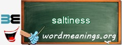 WordMeaning blackboard for saltiness